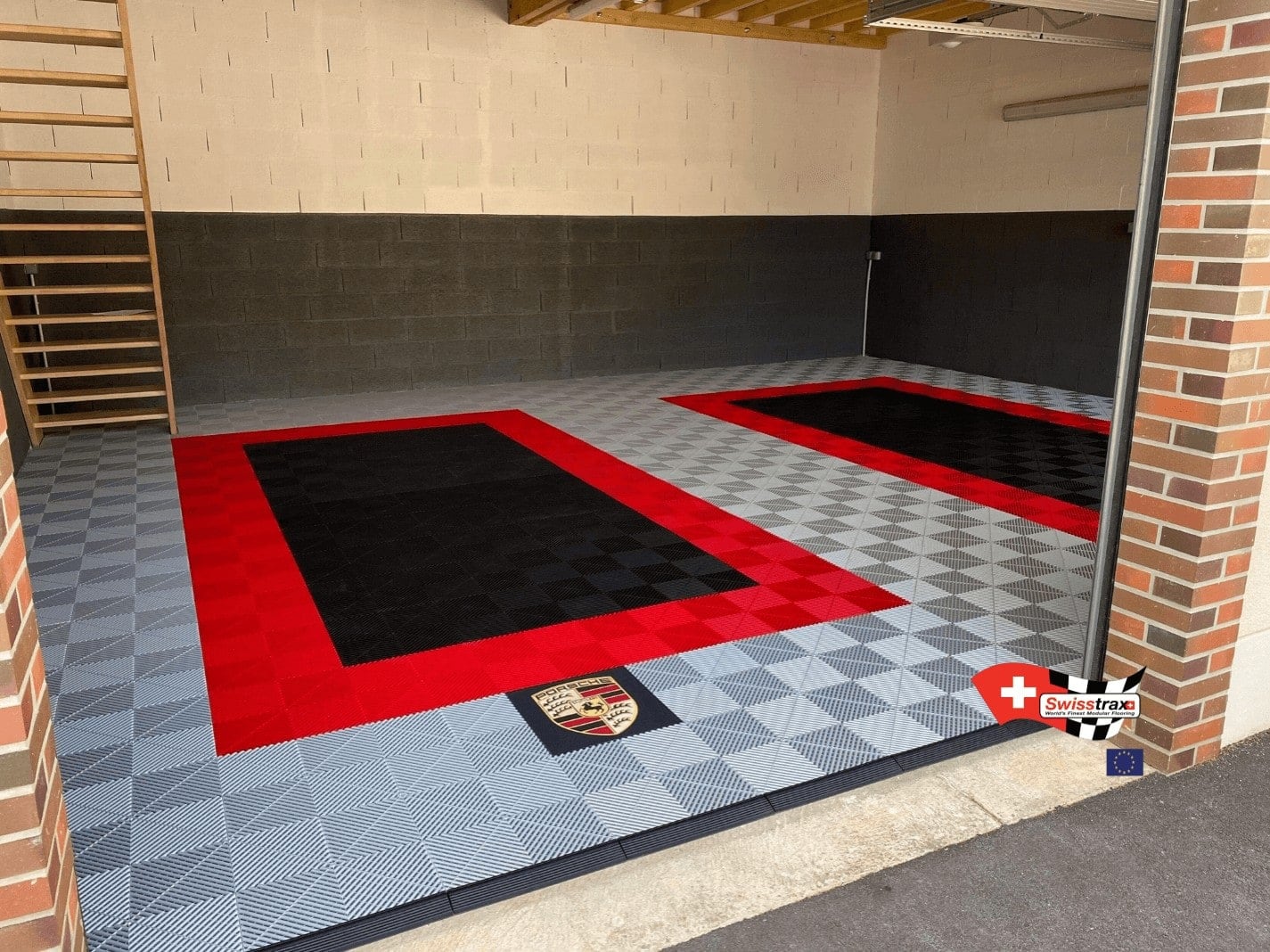 Revêtement de sol polypropylène rouge - Garage, atelier, piscine